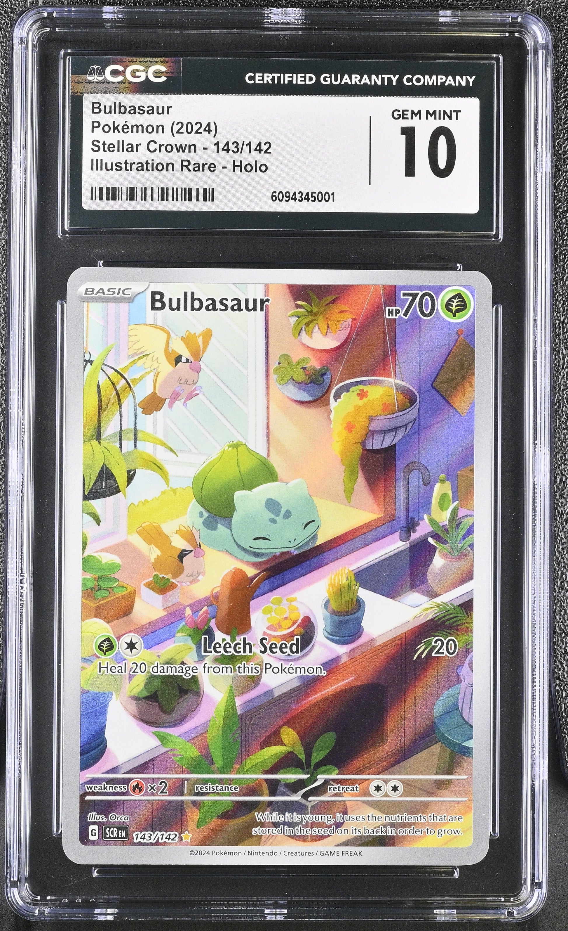 2024 Stellar Crown #143/142 Bulbasaur CGC 10