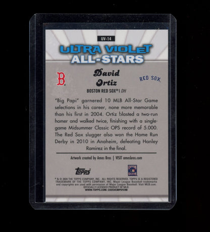 2024 Topps Chrome #UV-14 David Ortiz Ultra Violet All-Stars