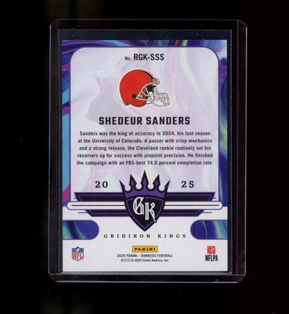 2025 Donruss #RGK-SSS Shedeur Sanders Rookie Gridiron Kings