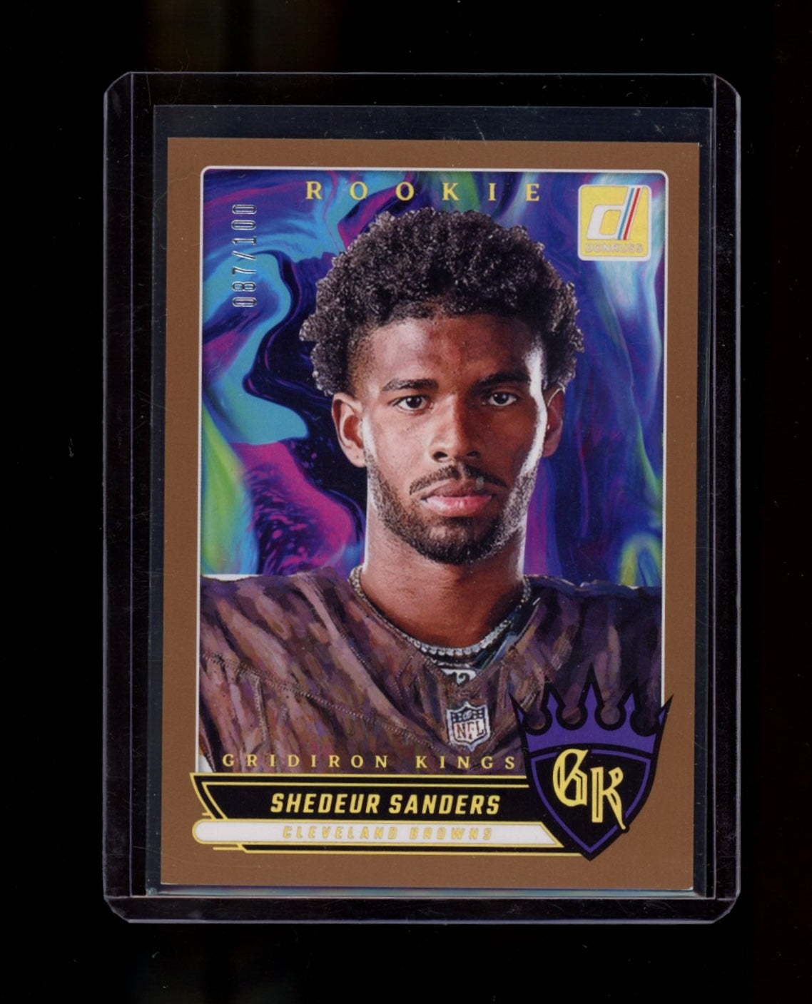 2025 Donruss #RGK-SSS Shedeur Sanders Rookie Gridiron Kings