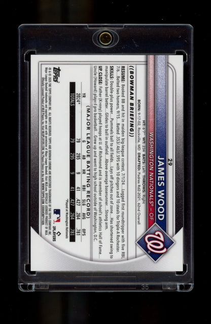 2025 Bowman Chrome #29 James Wood Gold Mojo #/50