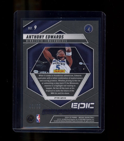 2024-25 Panini Mosaic #9 Anthony Edwards Epic Performers Blue #/99