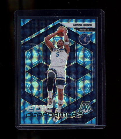 2024-25 Panini Mosaic #9 Anthony Edwards Epic Performers Blue #/99