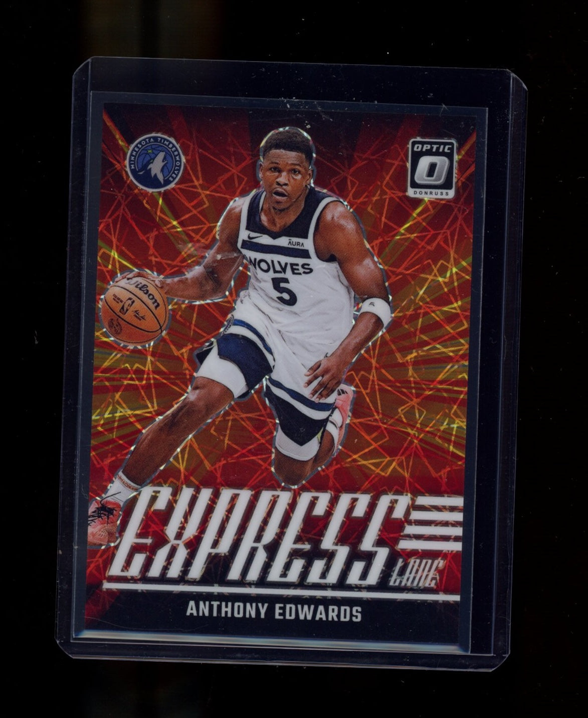 2024-25 Donruss Optic #7 Anthony Edwards Express Lane White Velocity #/59