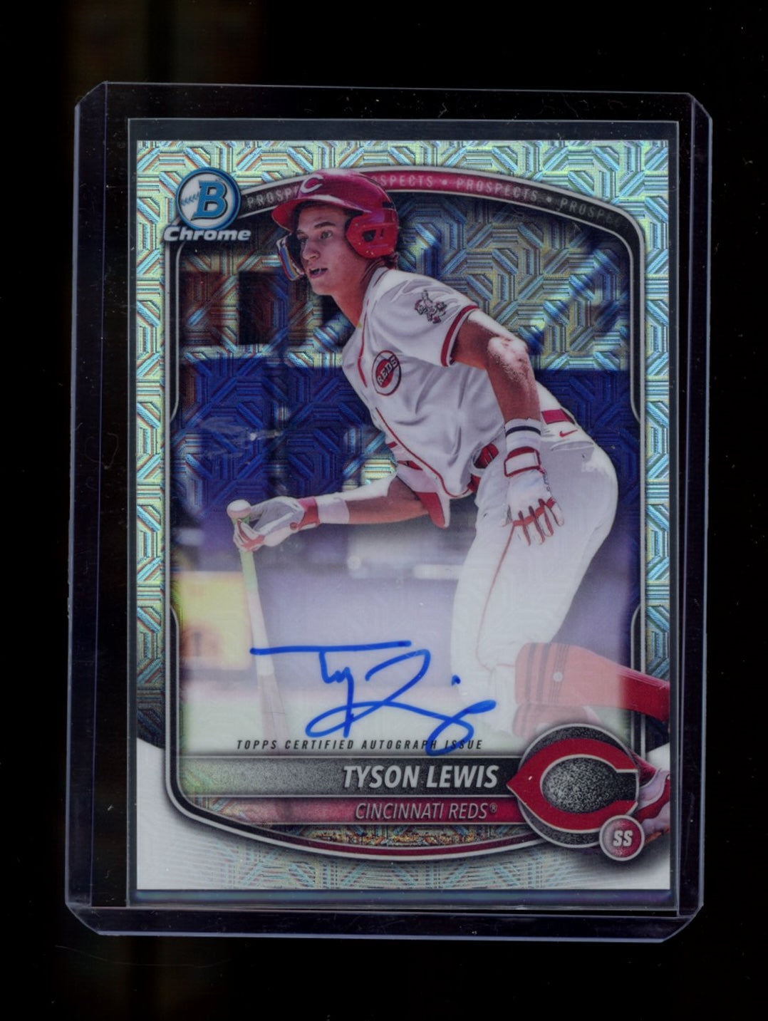 2025 Bowman #BMA-TLE Tyson Lewis Chrome Prospects Autographs Mojo Refractor