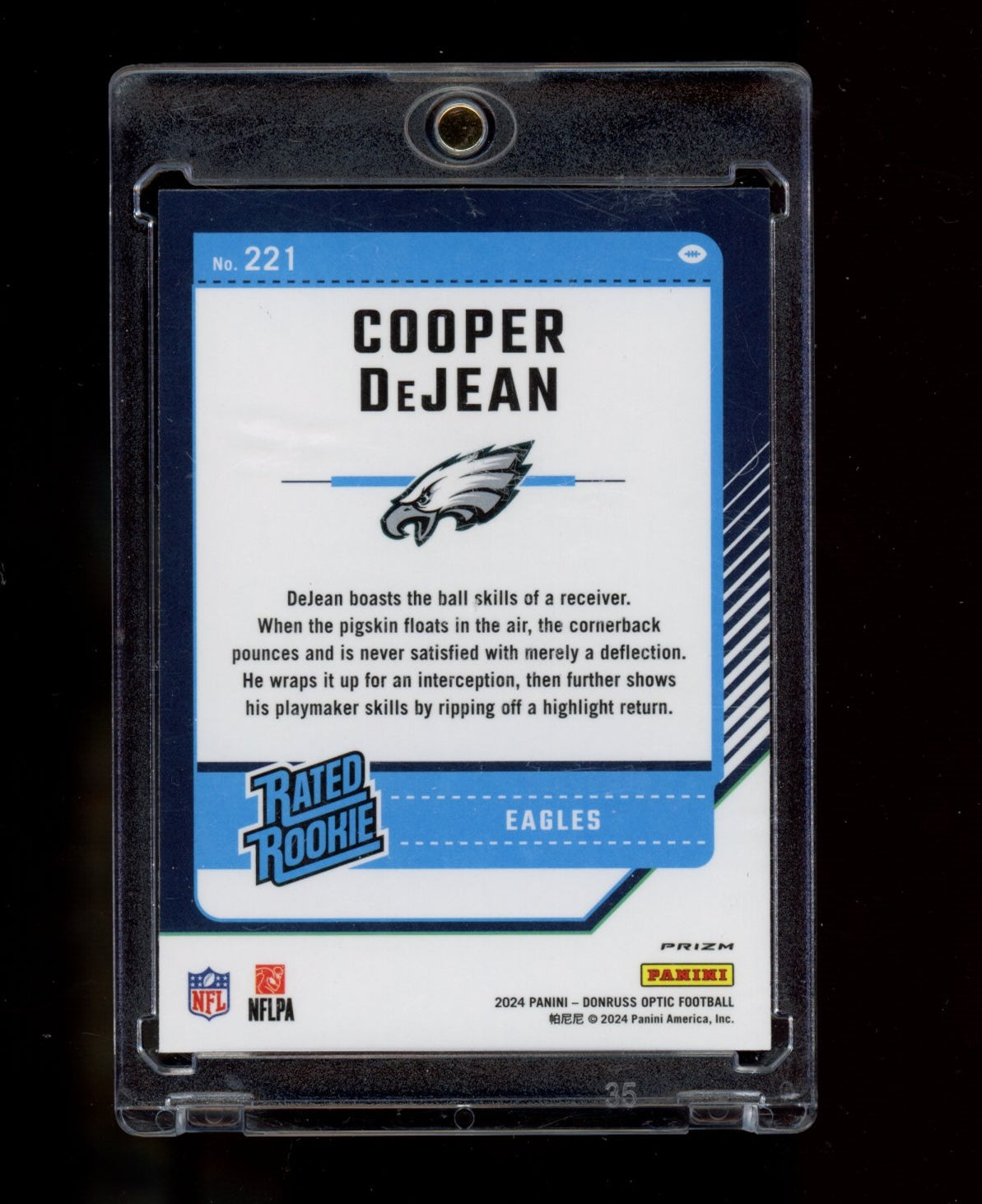 2024 Donruss Optic #221 Cooper DeJean Rocket