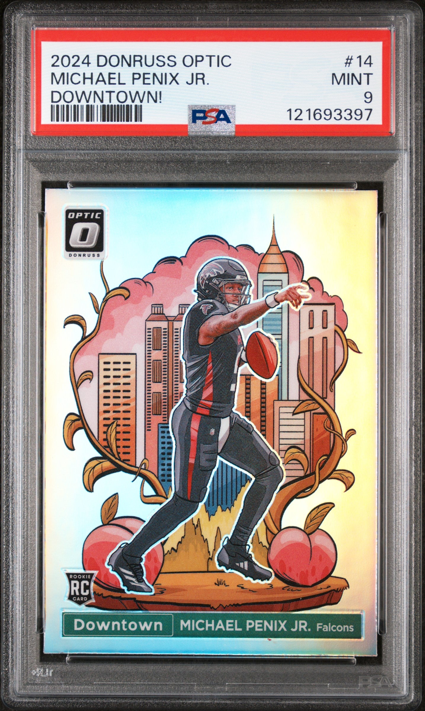 2024 Panini Donruss Optic Downtown! #14 Michael Penix Jr. PSA 9