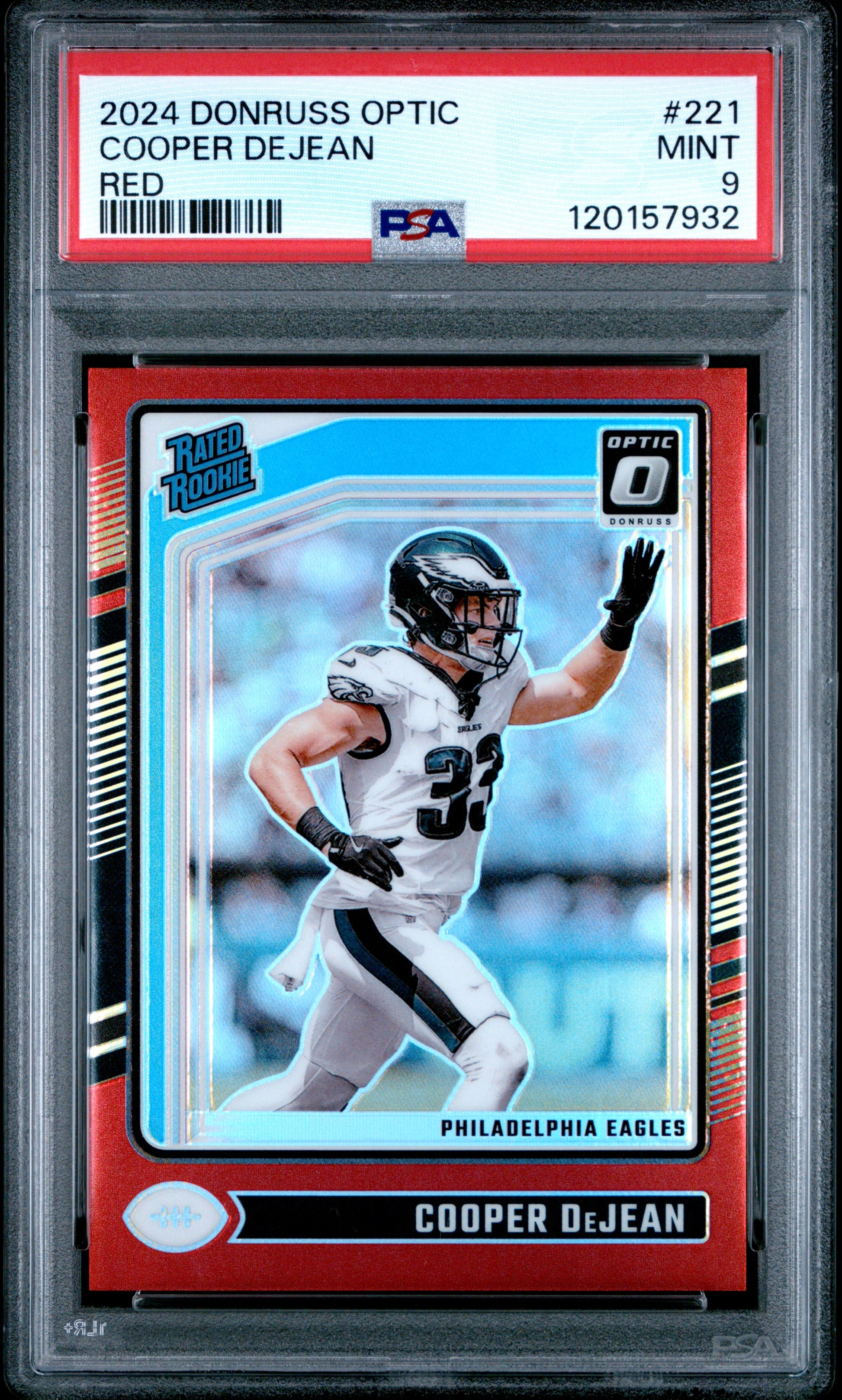 2024 Panini Donruss Optic #221 Cooper Dejean Red PSA 9