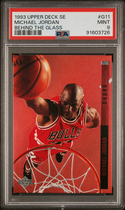 1993 Upper Deck Se Behind The Glass #G11 Michael Jordan Behind The Glass PSA 9
