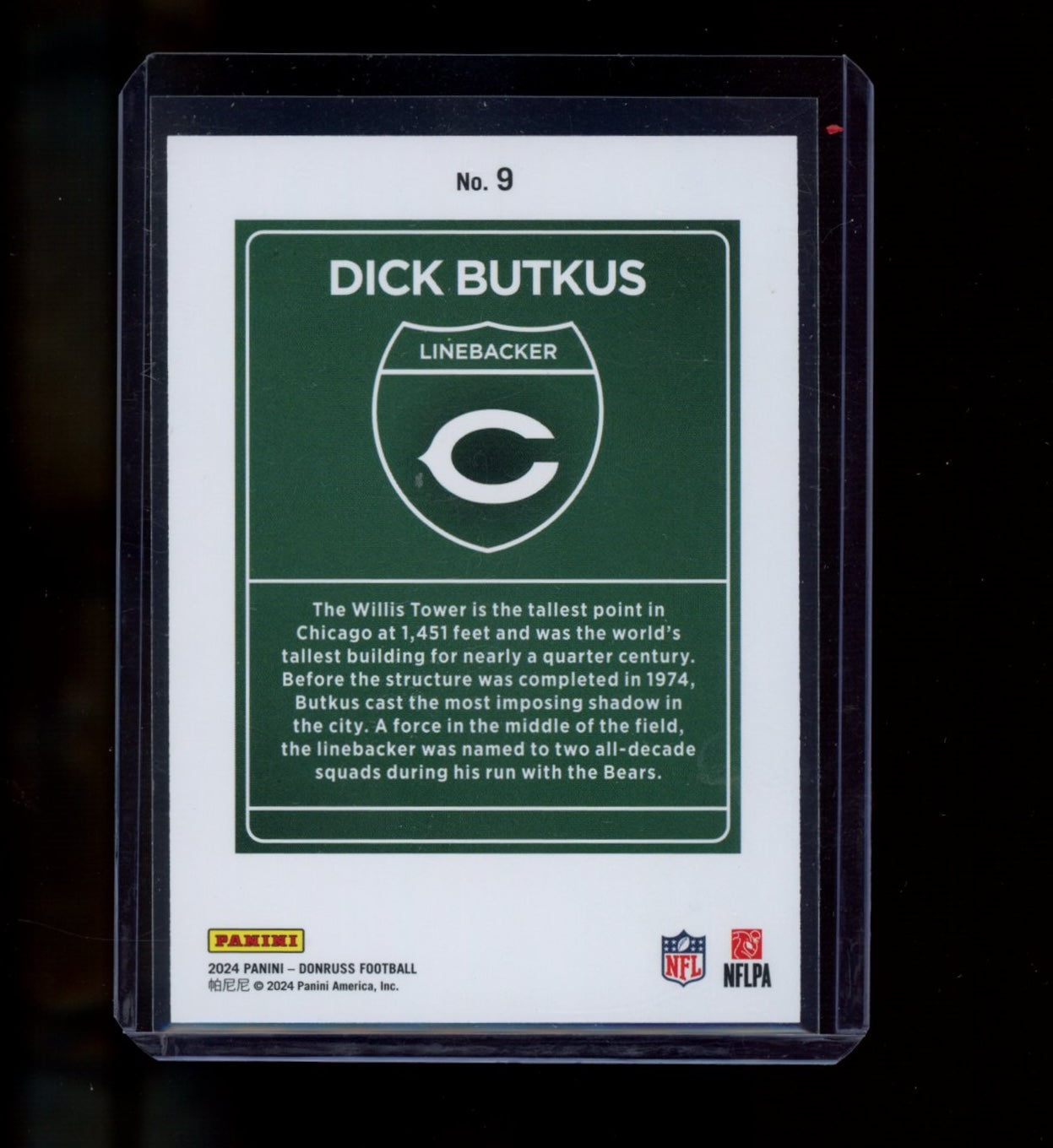 2024 Donruss #9 Dick Butkus Downtown