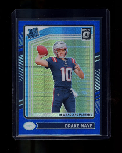 2024 Donruss Optic #229 Drake Maye Blue Hyper