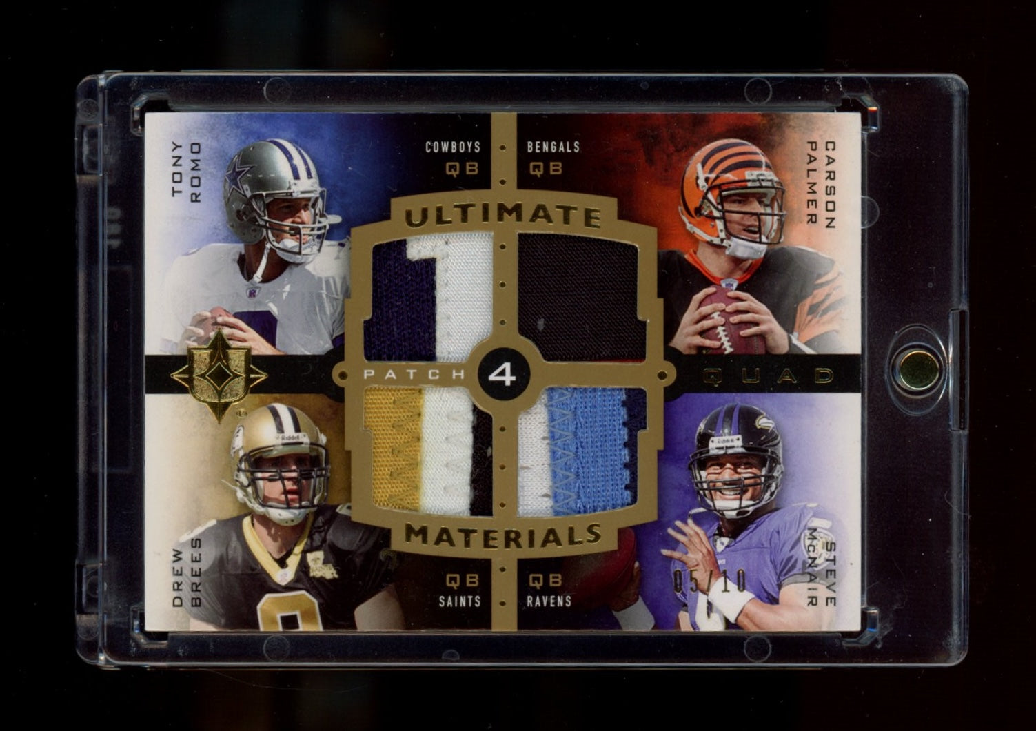 2007 UD Ultimate Collection #UQM-6 Romo / Brees / Palmer / McNair  Patch #/10