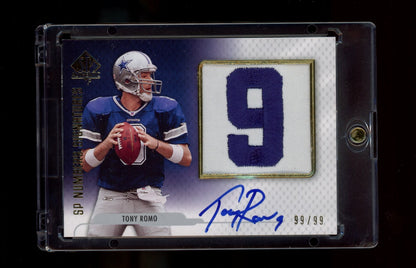 2008 SP Authentic #NP-TR Tony Romo SP Numbers Signatures #/99
