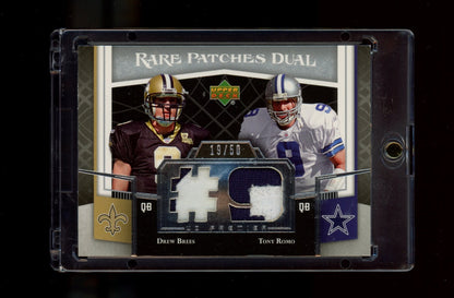 2007 Upper Deck Premier #RP2-BR Drew Brees / Tony Romo Rare Patches Dual #/50