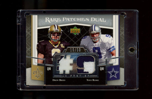 2007 Upper Deck Premier #RP2-BR Drew Brees / Tony Romo Rare Patches Dual #/50