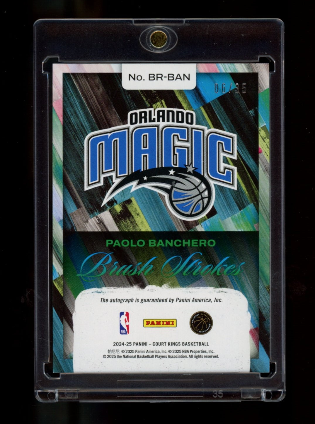 2024-25 Panini Court Kings #BR-BAN Paolo Banchero Brush Strokes Violet #/35
