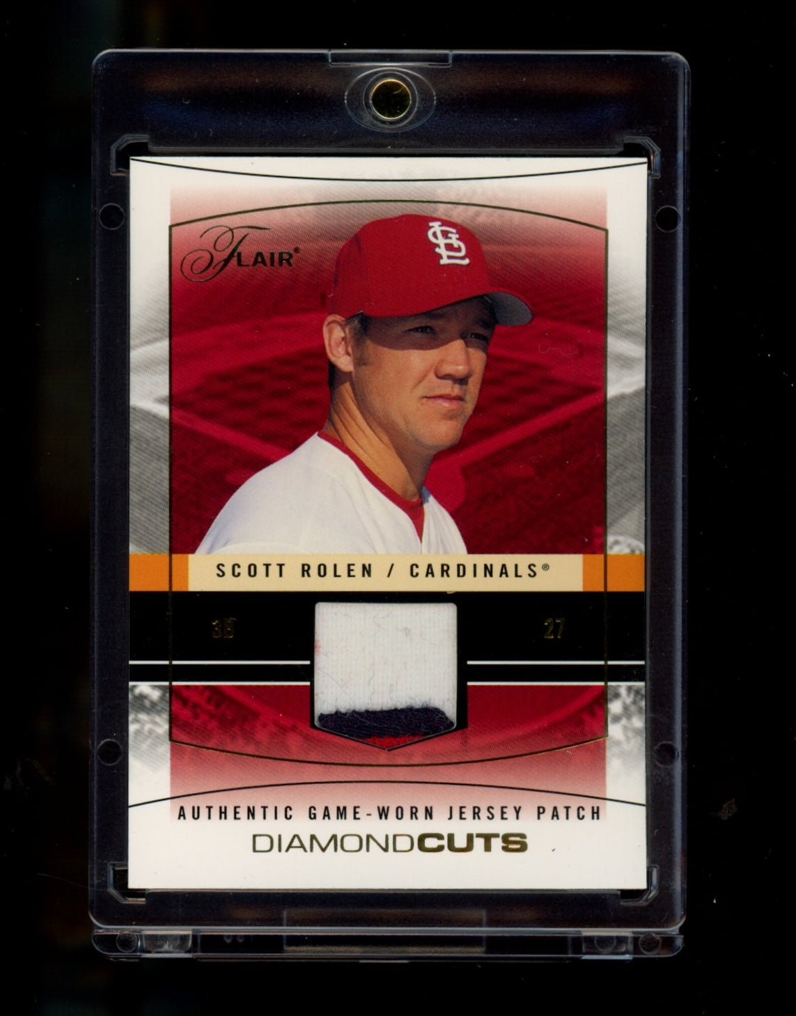 2004 Flair #DC-SR Scott Rolen Diamond Cuts Game Used Pewter Die Cut #/13