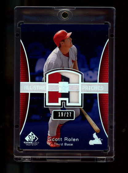 2004 SP Game Used Patch #ASPJ-SR Scott Rolen All-Star Number #/27