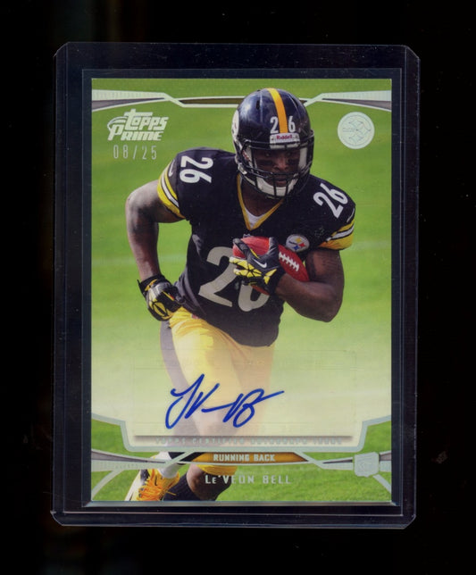 2013 Topps Prime #108 Le'Veon Bell Autographs Silver Rainbow #/25