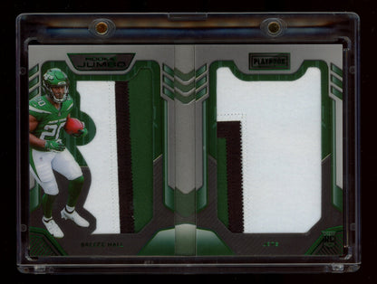 2022 Panini Playbook #RJM-12 Breece Hall Rookie Jumbo Booklet Prime #/49