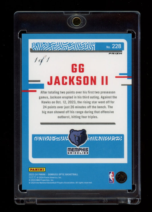2023-24 Donruss Optic #228 GG Jackson II Black #/1