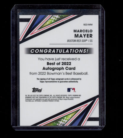 2022 Bowman's Best #B22-MM Marcelo Mayer Best of 2022 Autographs