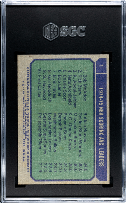 1975-76 Topps #1 Scoring Avg. Leaders SGC 4.5