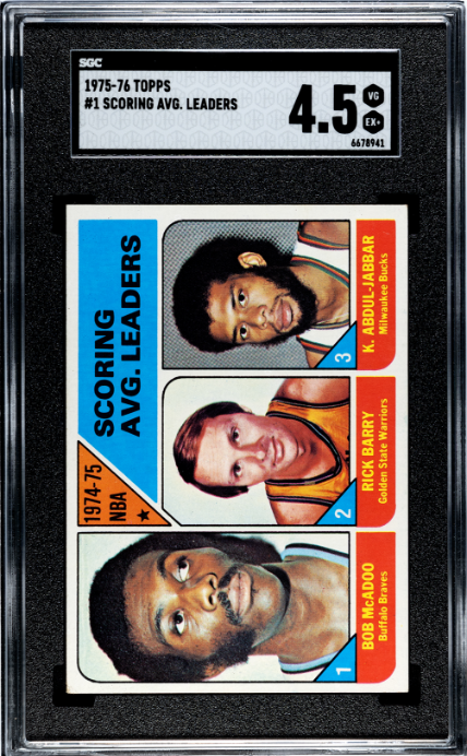 1975-76 Topps #1 Scoring Avg. Leaders SGC 4.5