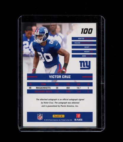 2010 Donruss Rated Rookies #100 Victor Cruz Autographs