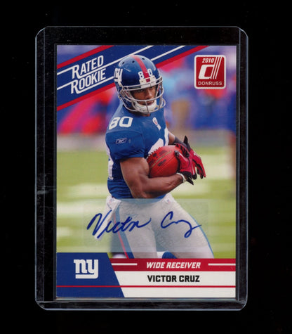 2010 Donruss Rated Rookies #100 Victor Cruz Autographs