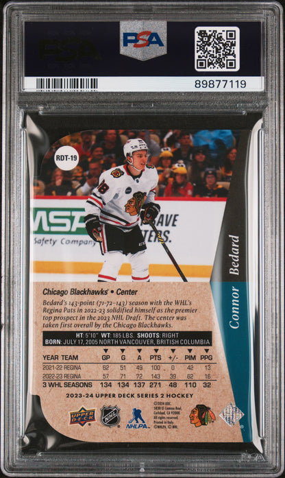 2023 Upper Deck 1994-95 Rookie Die-Cuts #RDT19 Connor Bedard PSA 8.5