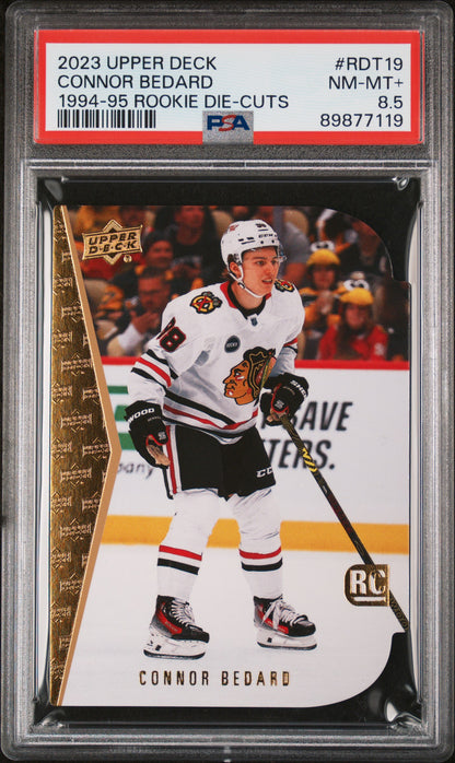 2023 Upper Deck 1994-95 Rookie Die-Cuts #RDT19 Connor Bedard PSA 8.5