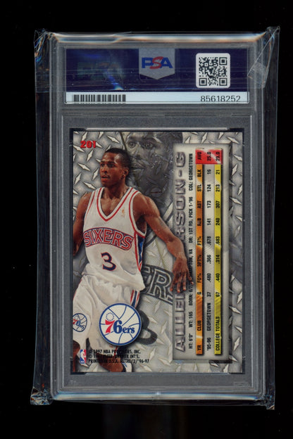 1996-97 Metal #201 Allen Iverson Autograph PSA 10 Auto