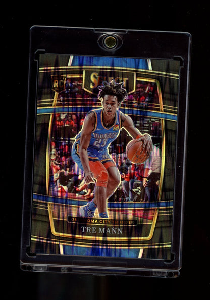 2021-22 Panini Select #36 Tre Mann Black Flash Prizms #/1