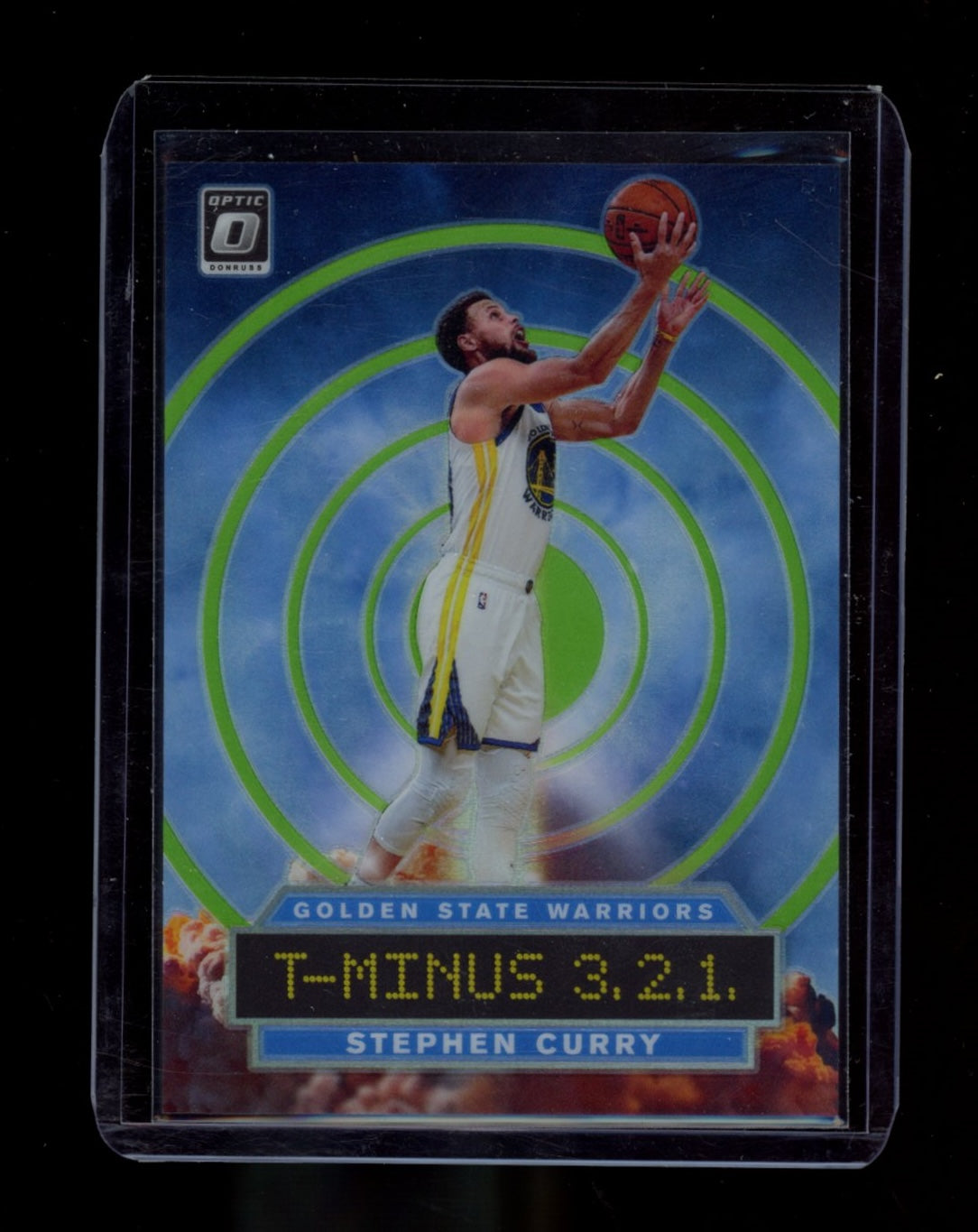2019-20 Donruss Optic #6 Stephen Curry T-Minus 3, 2, 1, Lime Green #/149