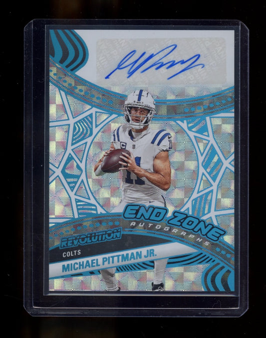 2025 Panini Revolution Michael Pittman Jr. End Zone Auto Kaleido #/1