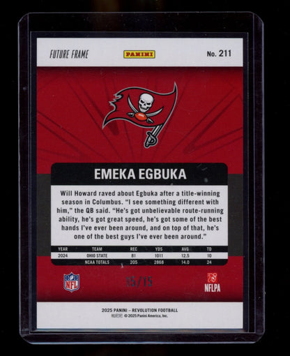 2025 Panini Revolution #211 Emeka Egbuka Future Frame #/15