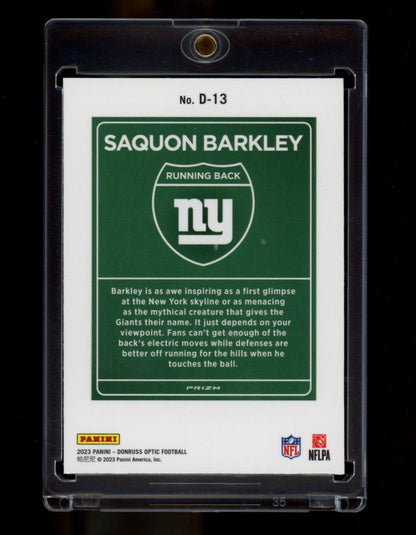 2023 Donruss Optic #D-13 Saquon Barkley Downtown