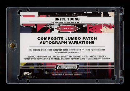 2023 Topps Comp #CJPAV-BY Bryce Young Jumbo Autos Vertical Purple #/75