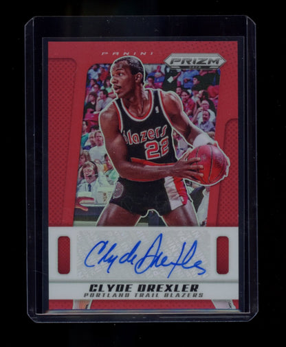 2024-25 Panini Prizm Deca #PDS-DRE Clyde Drexler Signatures Red #/30