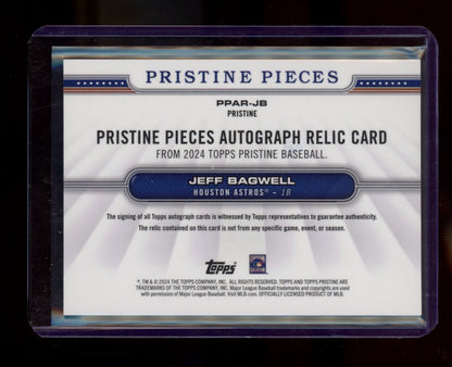 2024 Topps Pristine Jeff Bagwell Pieces Auto Relics Pristine Refractors #/99