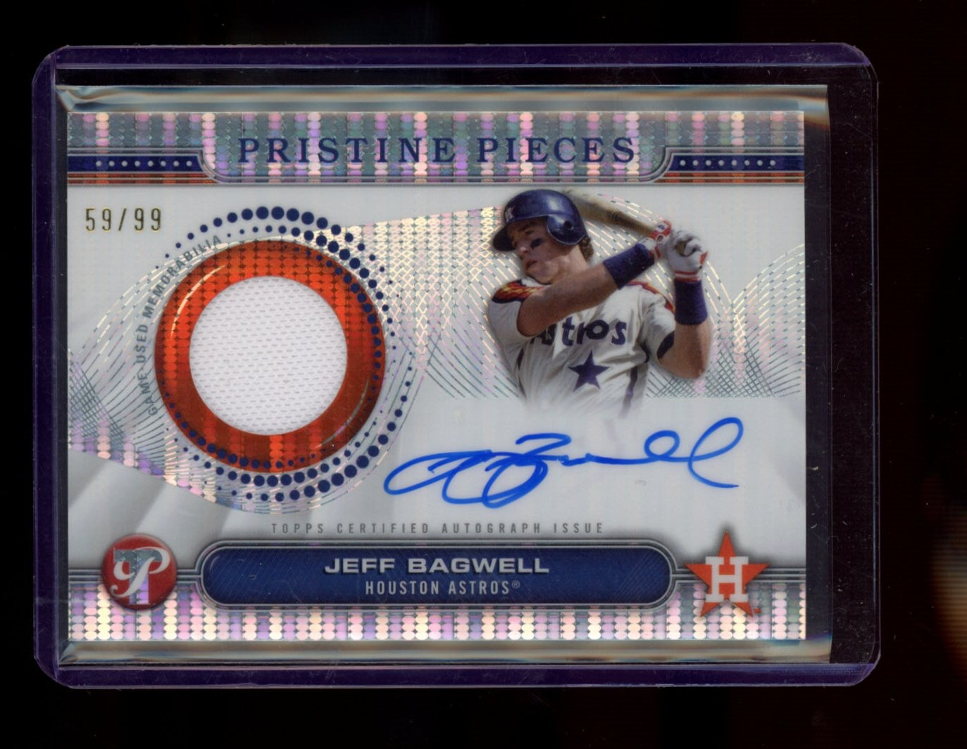 2024 Topps Pristine Jeff Bagwell Pieces Auto Relics Pristine Refractors #/99