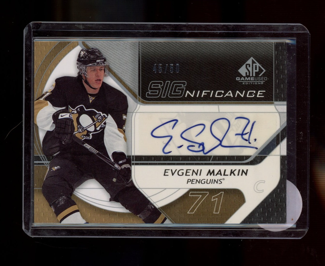 2008-09 SP Game Used #SIG-EM Evgeni Malkin SIGnificance #/50