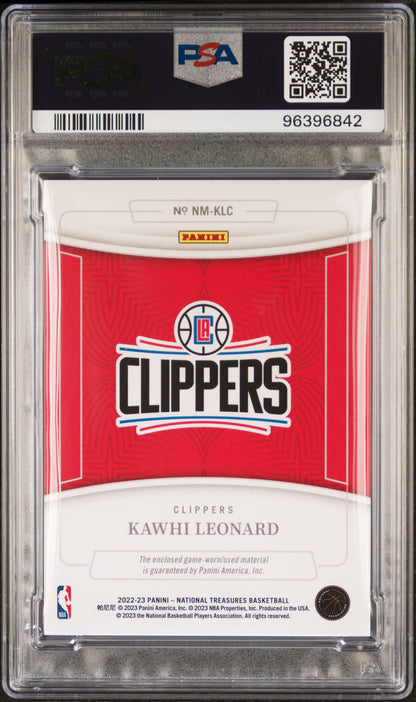 2022 Panini National Treasures NBA Materials #KLC Kawhi Leonard PSA 9