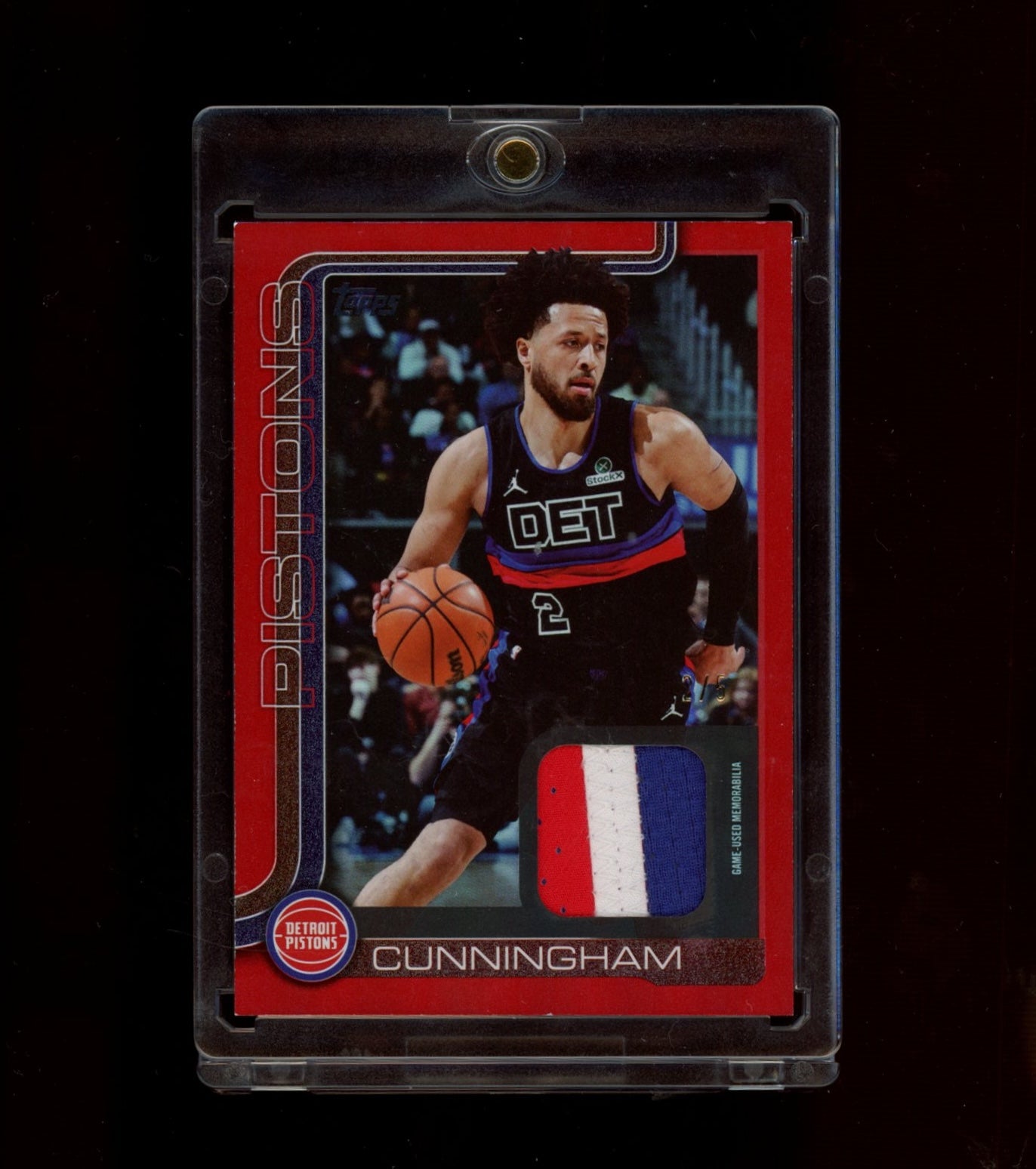 2025-26 Topps #FRO-CC Cade Cunningham Flagship Real One Relics Red Rainbow #/5