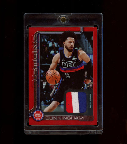 2025-26 Topps #FRO-CC Cade Cunningham Flagship Real One Relics Red Rainbow #/5