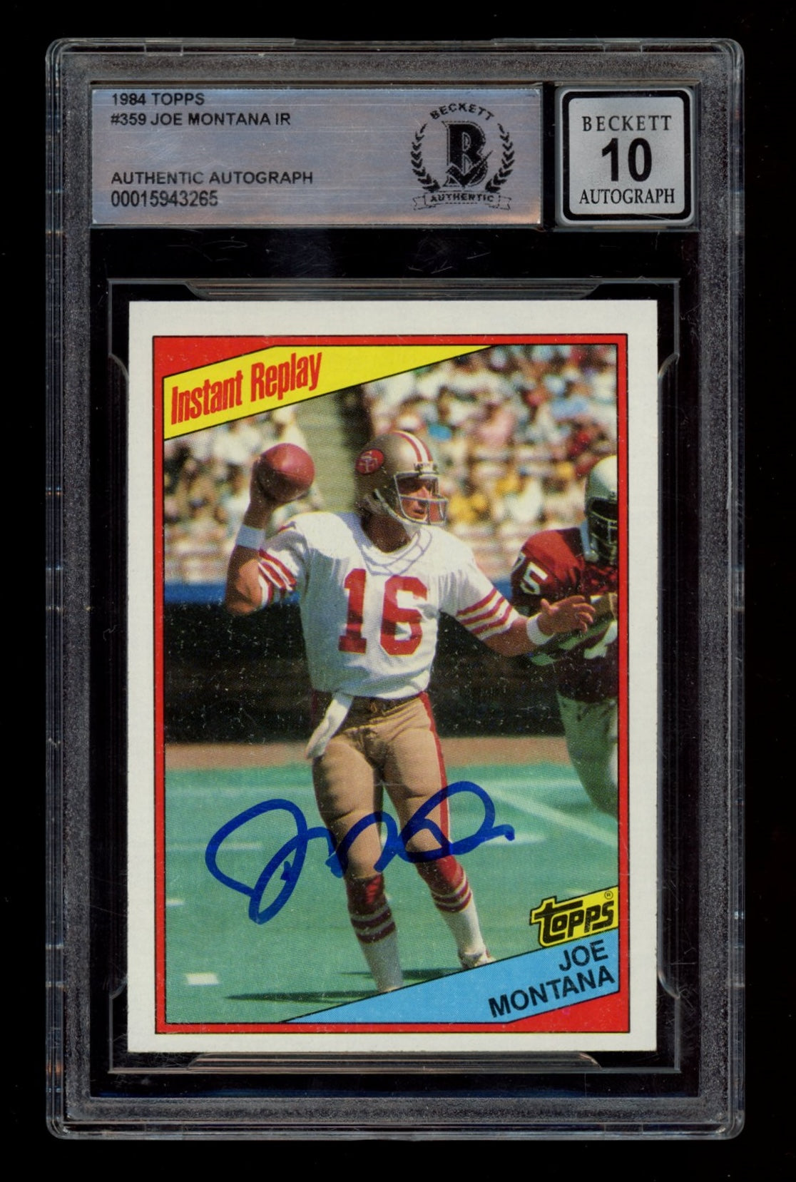 1984 Topps #359 Joe Montana IR BGS 0.0