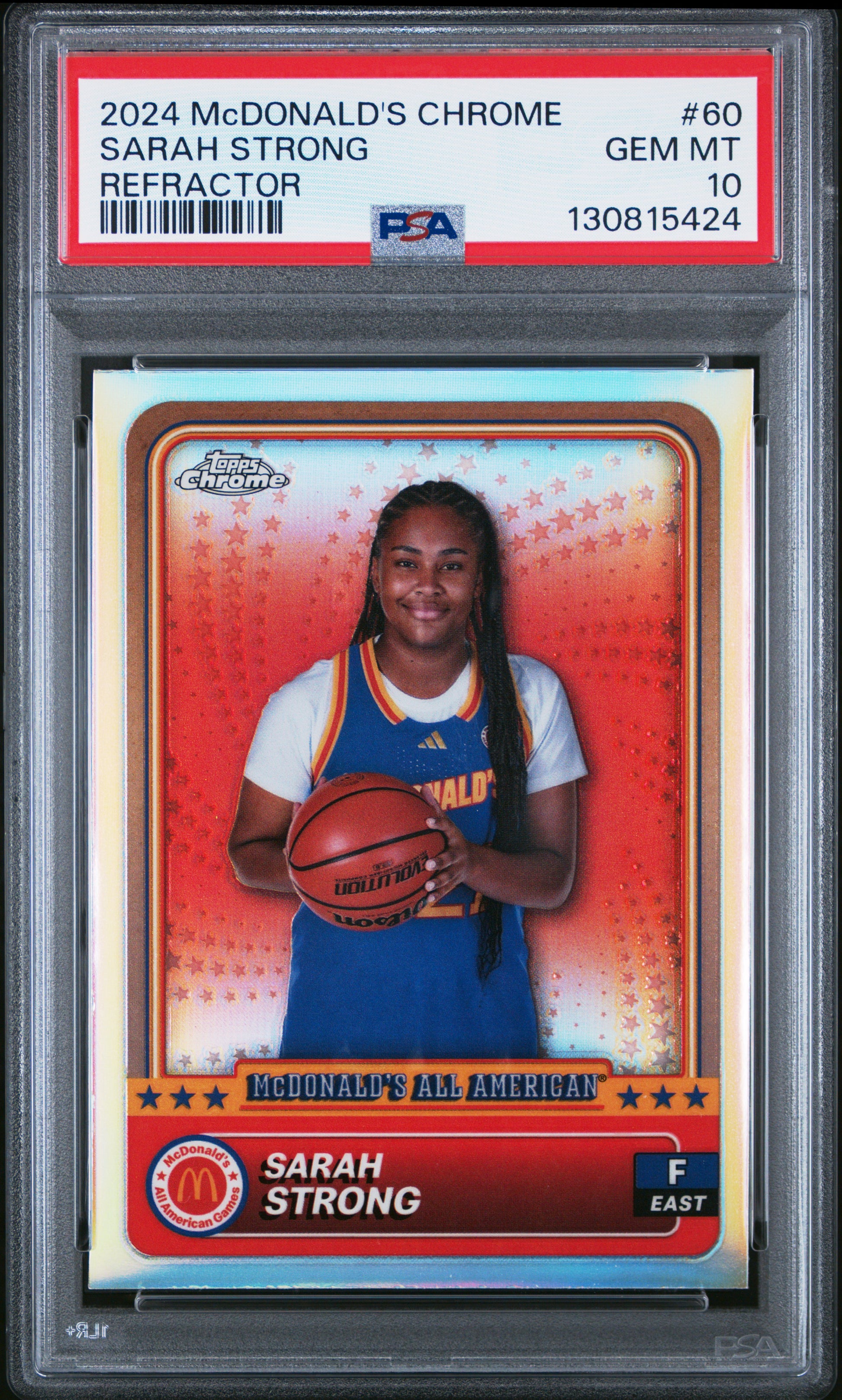 2024 Topps Chrome Mcdonald'S All American #60 Sarah Strong Refractor PSA 10