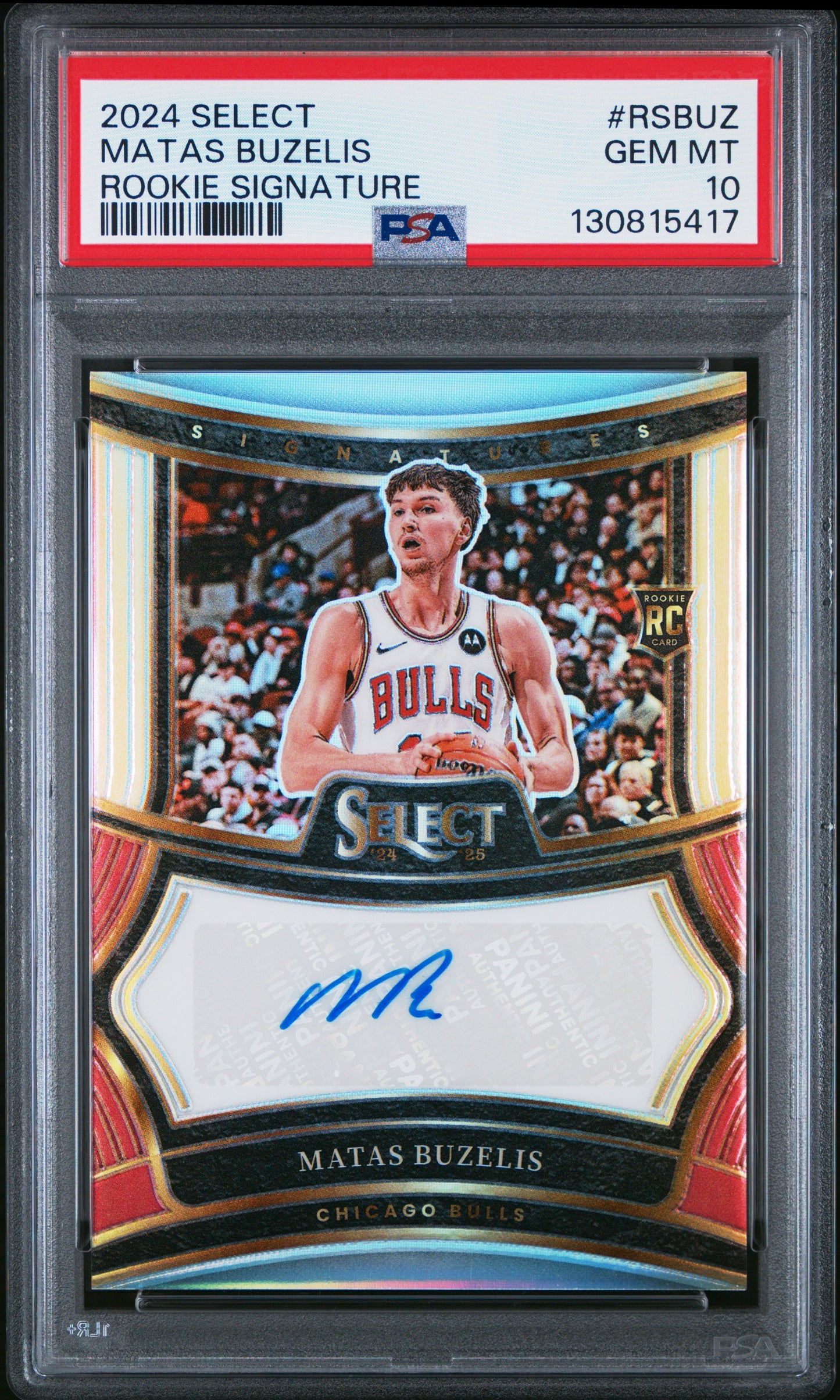 2024 Panini Select Rookie Signatures #RSBUZ Matas Buzelis PSA 10