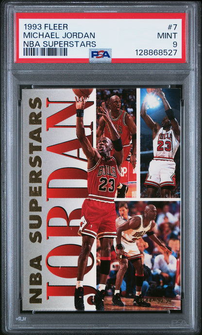1993 Fleer NBA Superstars #7 Michael Jordan Nba Superstars PSA 9
